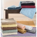 Greek Key Infinity Border Cotton Bathmat 900 GSM 2 Piece Bath Mat Set 22"x35"
