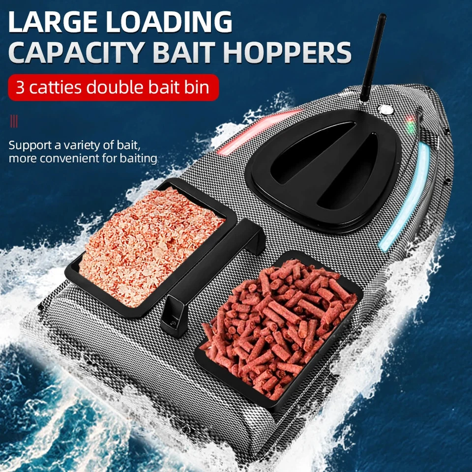 Bait Boat 500M Auto Return Sonar 1.5KG V700 Steering Light Wireless Fish Finder - Image 3 of 4