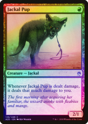 Jackal Pup FOIL Masters 25 NM Red Common MAGIC THE GATHERING MTG