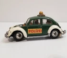 Vintage 60's Corgi #492 Volkswagen 1200 Saloon Beetle Polizei Police Car Green