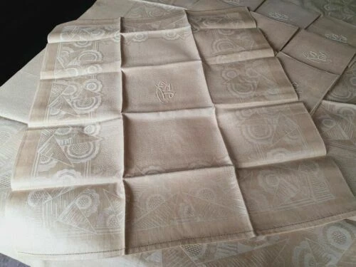 Textiles du XIXe siècle nappes damas