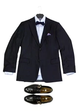 HUGO BOSS Navy Striped Blazer, US 42R, EU52