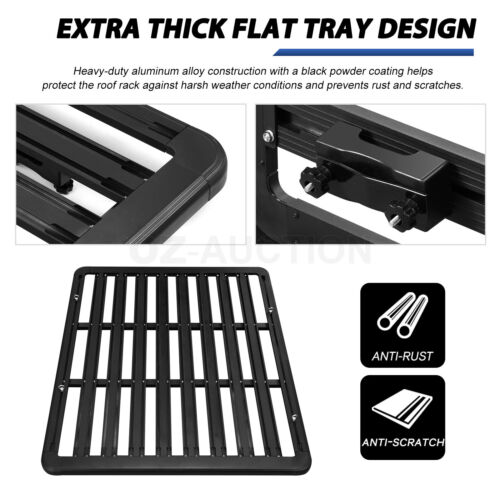 Universal Car Roof Rack Platform Storage Tray Basket Rooftop Cargo Carrier 300kg - Picture 4 of 12