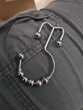 24 Pack Metal Shower Curtain HOOKS RINGS Double Glide Roller Set for Bathroom US