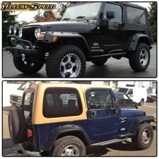 Fit For 97-06 Jeep Wrangler TJ 7" Wide Pocket Extended Fender Flares Kit Black