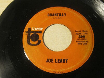 JOE LEAHY SLINKY/CHANTILLY 45 RPM TOWER 200 MID GRADE 1960'S ROCK FUNK SOUL R&B