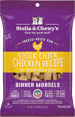 Stella & Chewy's Freeze-Dried Raw Cat Dinner Morsels - Premium Chicken Recipe wi