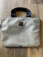 Borsa a tracolla Brics italiana pelle ciottolata grigia tablet piccola per laptop trasporto