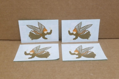 Lot Of 4 Vintage Mrs. Grossman Paper Whispers Angel Stickers Half Sheets 2000