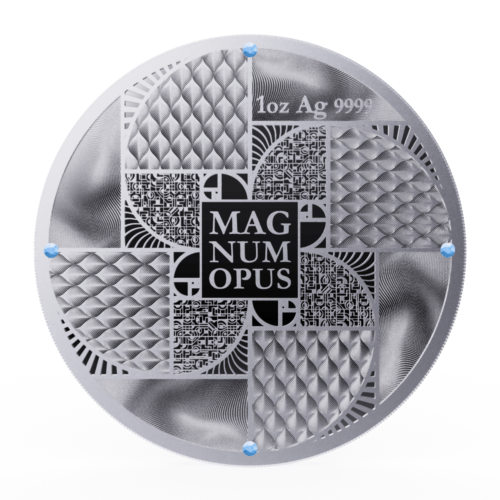 2023 Niue Magnum Opus 1oz silberfest mit Swarovski Kristallen Münze - Bild 1 von 2