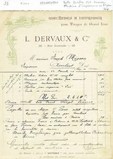 Paris IIth - Belle Entête Art Nouveau Printing Machines from 22/11/1900