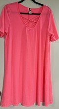 Glitzy Girlz Dress Hot Pink Plus Curvy Summer Short 2XL