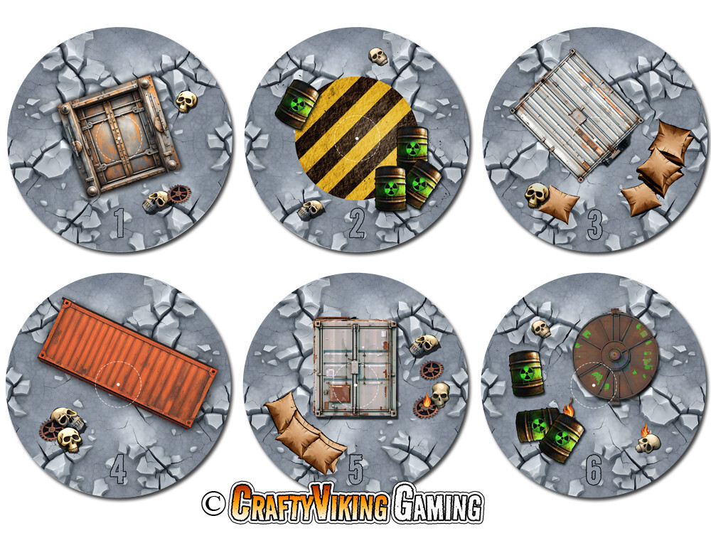 Frost Frozen 7.57in Non-Slip Neoprene Objective Markers for Warhammer 40K-image