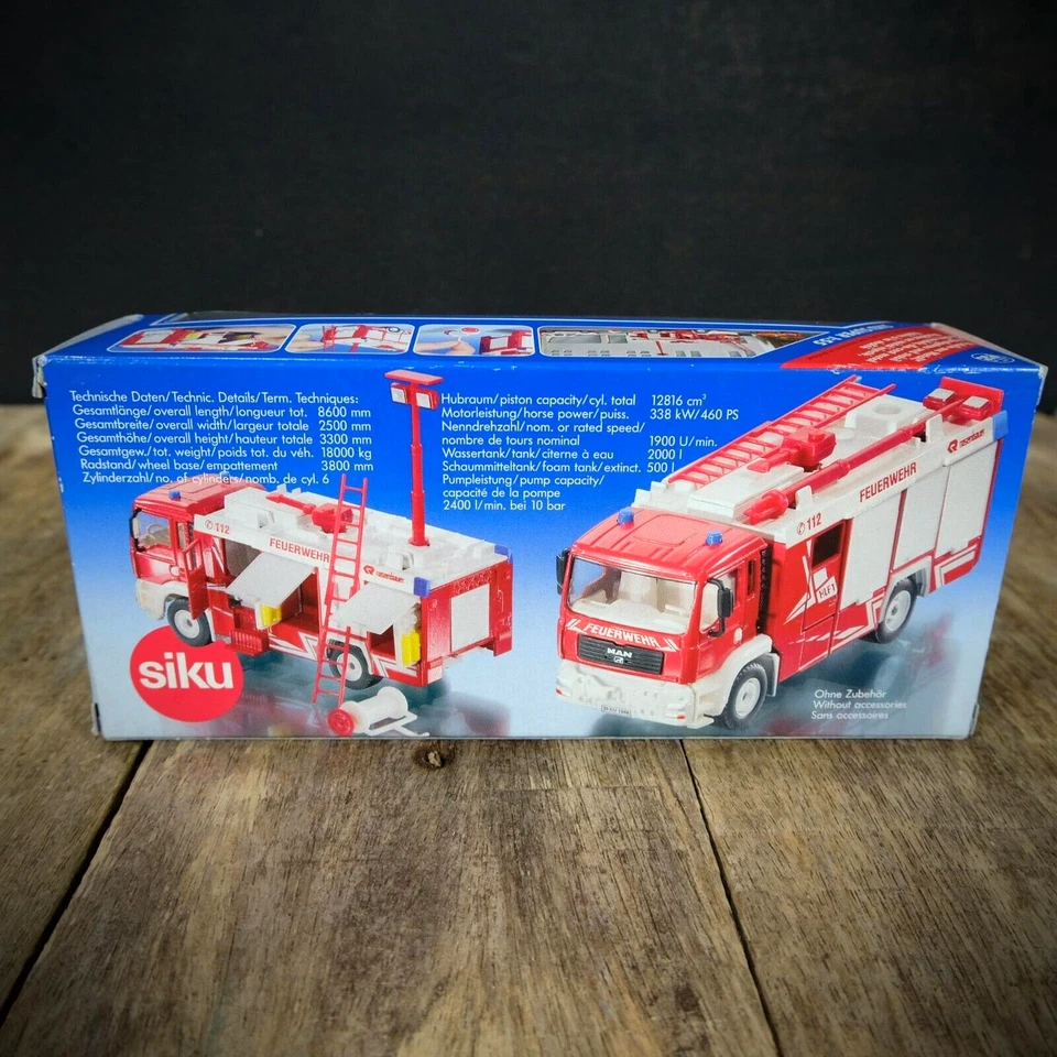 Siku 2101 Feuerwehr, MAN Fire Engine Tender, 1/55, Boxed - Image 4 of 4