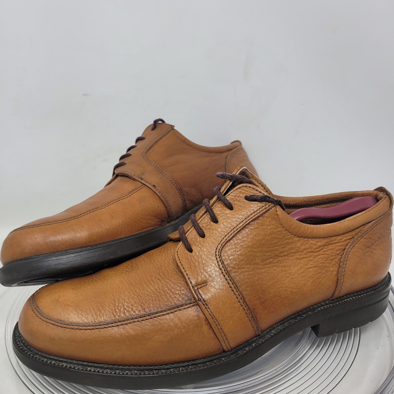 SAOLA Scarpe Oxford Eddie Bauer Derby uomo taglia 11 5 marrone marrone chiaro pelle ciottoli ITALIA 98%