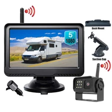 5" Car Wireless Monitor Suction Cup & Dash Stand Bracket Rear View Backup Camera