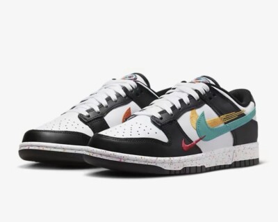 Nike Dunk Low Multiple Swoosh White Washed Teal FD4623-131 Women s Size 5.5