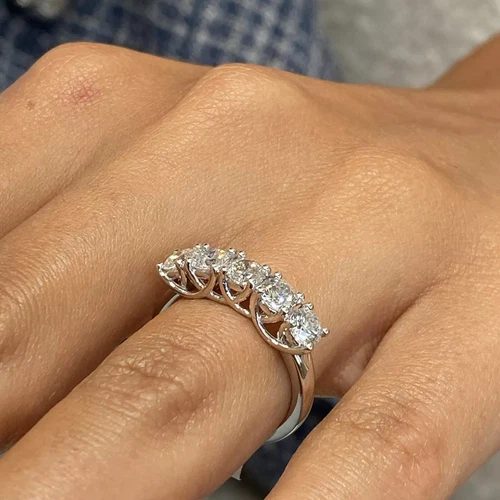 2CT Round Cut Lab Created Diamond Wedding Engagement Ring 14K White Gold Plated