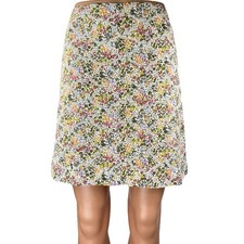 Ann Taylor LOFT Women's Multicolor Floral High Waist A Line Mini Dress Size 8