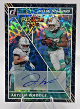 2022 PANINI DONRUSS POWER PLUS HOLO AUTO JAYLEN WADDLE MIAMI DOLPHINS 56/99