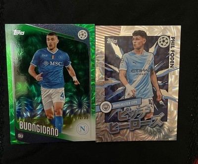 Phil Foden 2022 Topps Pitch Heroes Insert Limited to 99 Alessandor Buongiorno