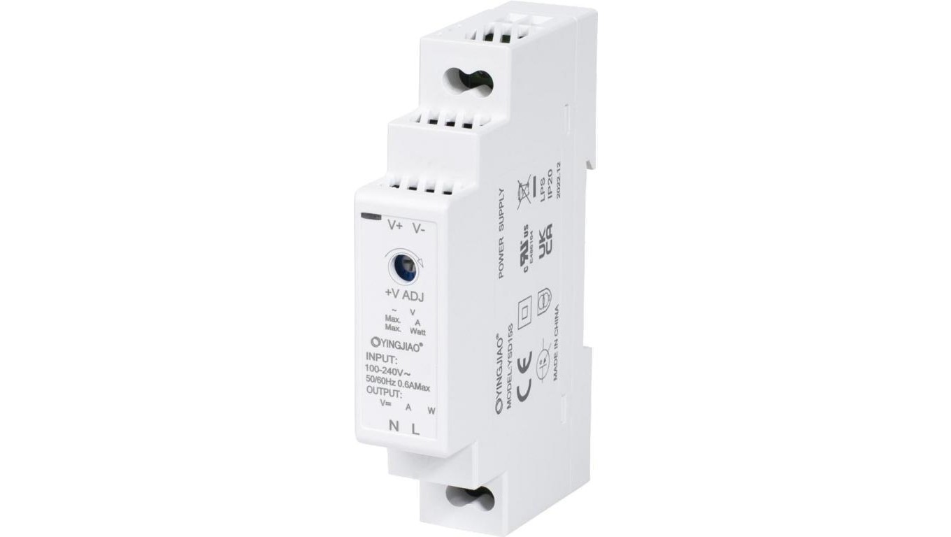 RAIL SWITCHING POWER SUPPLY YSD15S-0502400 5V/12W/2.4A