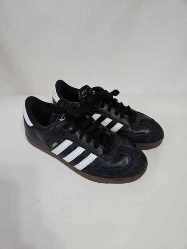 Scarpe da calcio Adidas Samba Classic uomo bambino taglia 4 nero bianco indoor