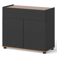 COSTWAY Sideboard Buffet Cabinet Wooden Coffee Bar Station Table w/Storage-Black