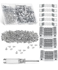 511pcs Sawtooth Picture Hangers Metal Frame Hooks with Screws  Driver NEW