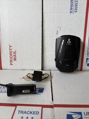 Cobra ESR755 Laser Radar Detector 12 Band 360 Coverage, W/ Power Cord & base