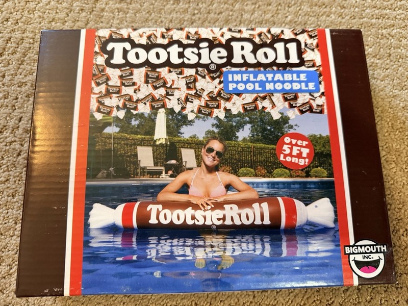 Bigmouth Tootsie Roll Pool Noodle New