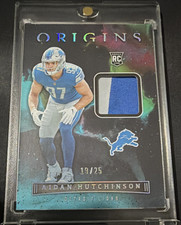 2022 Panini Origins Rookie Patches Aidan Hutchinson Turquoise /25 Detroit Lions