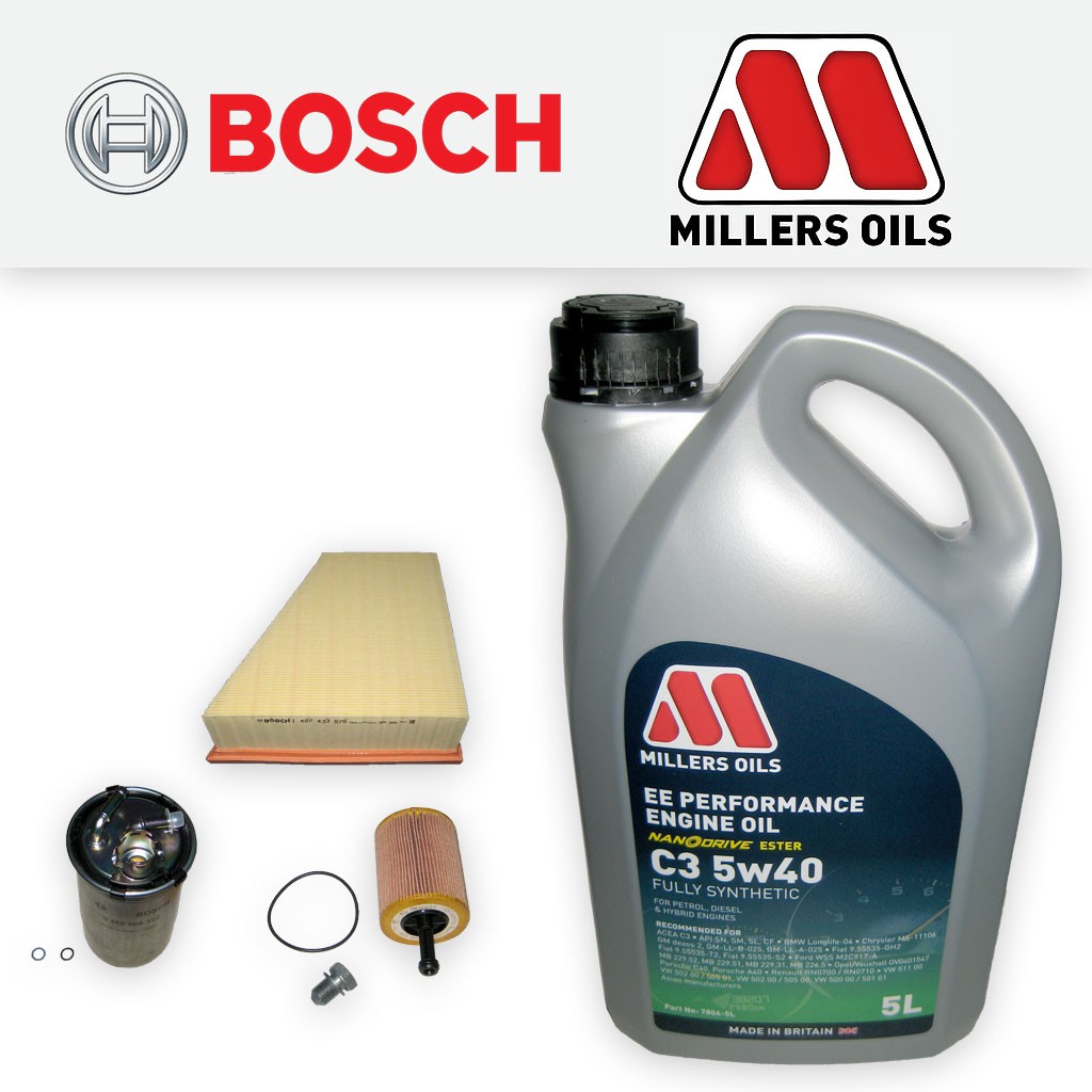 SERVICE KIT SEAT IBIZA (6L) 1.4 TDI BNM OIL AIR FUEL FILTERS +5w40 LL OIL 05-09