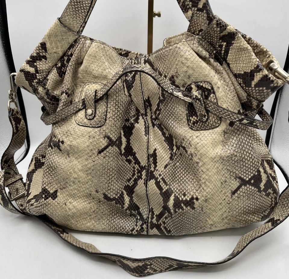 Michael Kors Leather Python Pattern Crossbody Bag… - image 2