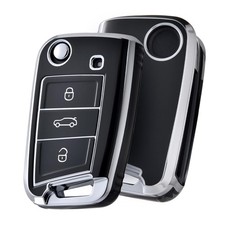 Schlüssel Case Cover Hülle Schwarz für VW Golf 7 Passat B8 Touran Polo Sharan