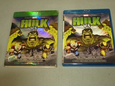 Hulk Vs. (Blu-ray) Animated Hulk vs. Thor/Hulk vs. Wolverine  w/Slipcover  *READ