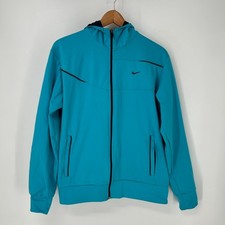 Nike Hoodie Mens Extra Large Blue Fit Dry Full Zip Sweatshirt