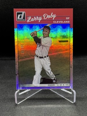 2023 Panini Donruss Retro 1990 Season Stat Line /32 Larry Doby #288 HOF Indians