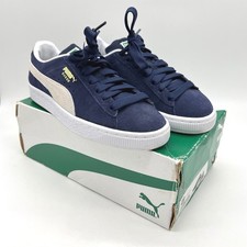 PUMA Suede Classic XXI Jr Sneakers Youth Size 4C Peacoat White Shoes