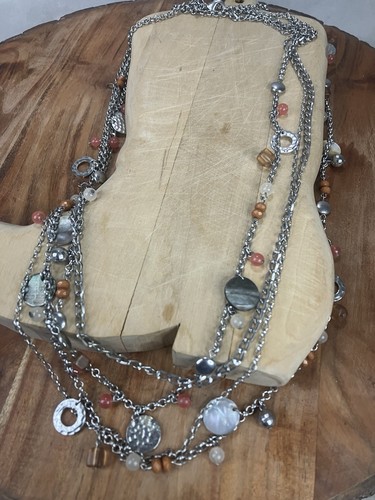 Multi Chained Hand Crafted Metal Rings Beads