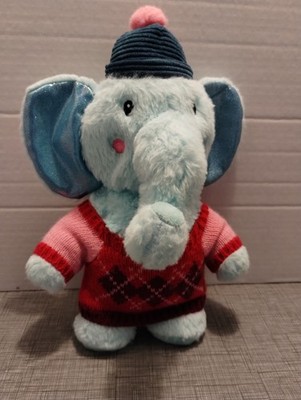 Make Believe Ideas Elephant Stuffed Animal Plush With Sweater & Hat Christmas