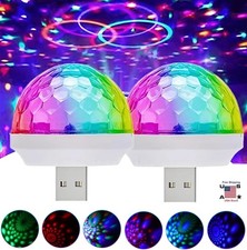 USB Mini Voice-Activated Magic Ball  Disco Ball Light Strobe LED Car Atmosphere