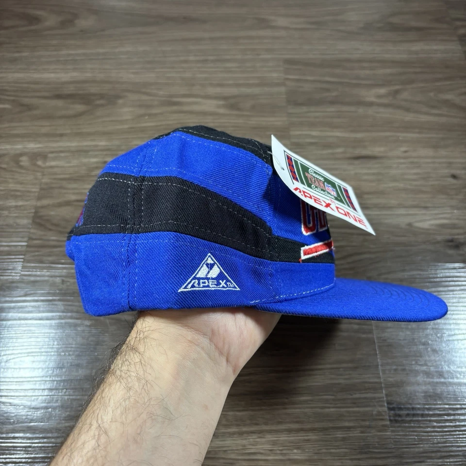 De colección New York Giants Snapback Sombrero NFL Fútbol Apex One Negro Azul Gorra de Lana Foto 4 de 4