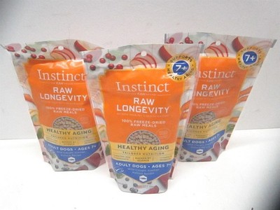 Instinct 4.5oz Pollock Raw Longevity Freeze-Dried Adult Dog Food 02/2026 - Qty 3