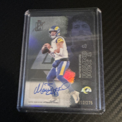 Topps Signature Class Matthew Stafford Rams Round Pick 1 #32 Auto 212/275