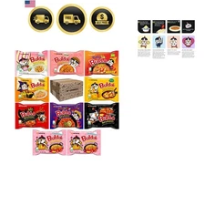 Korean Ramen Variety Pack Gift Box 10 Count Spicy Buldak Noodle Assortment