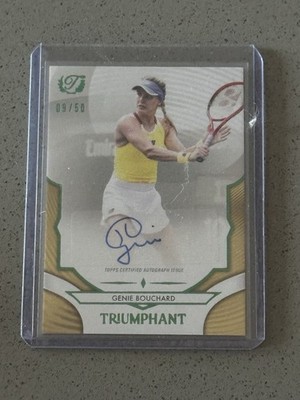 2025 Topps Triumphant Genie Bouchard Auto Trophy Gold /50 38-A
