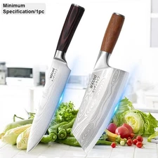 12PCS High Carbon Stainless Steel Kitchen Knife Set with Sharpener for Cooking