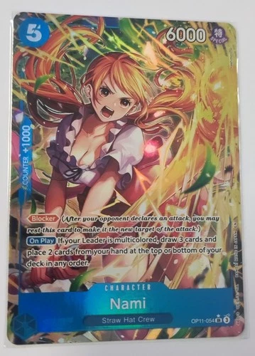 One Piece TCG - Nami OP11-054 Alt Art A Fist of Divine Speed Foil (English)