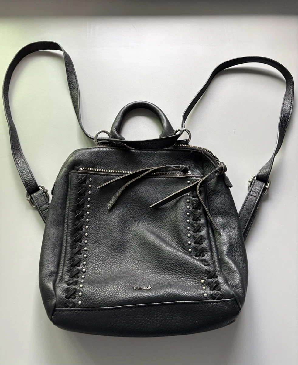 calabasas leather convertible backpack The Sak™ Calabasas Black Leather Mini Backpack MSRP $149